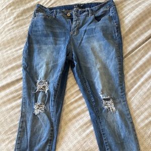 High rise skinny jeans